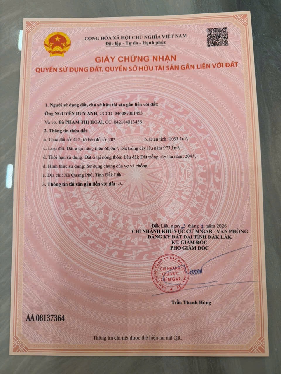 Bán Đất Nền 1000m² Cư Suê Trục Chính CFFE – Thổ Cư 60m² Giá 1 Tỷ 390 Triệu