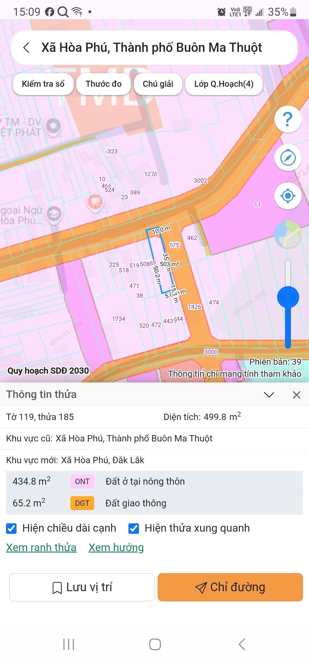 Bán Đất Nền 500m² Hòa Phú BMT – 2 Mặt Tiền Sát Khu Công Nghiệp