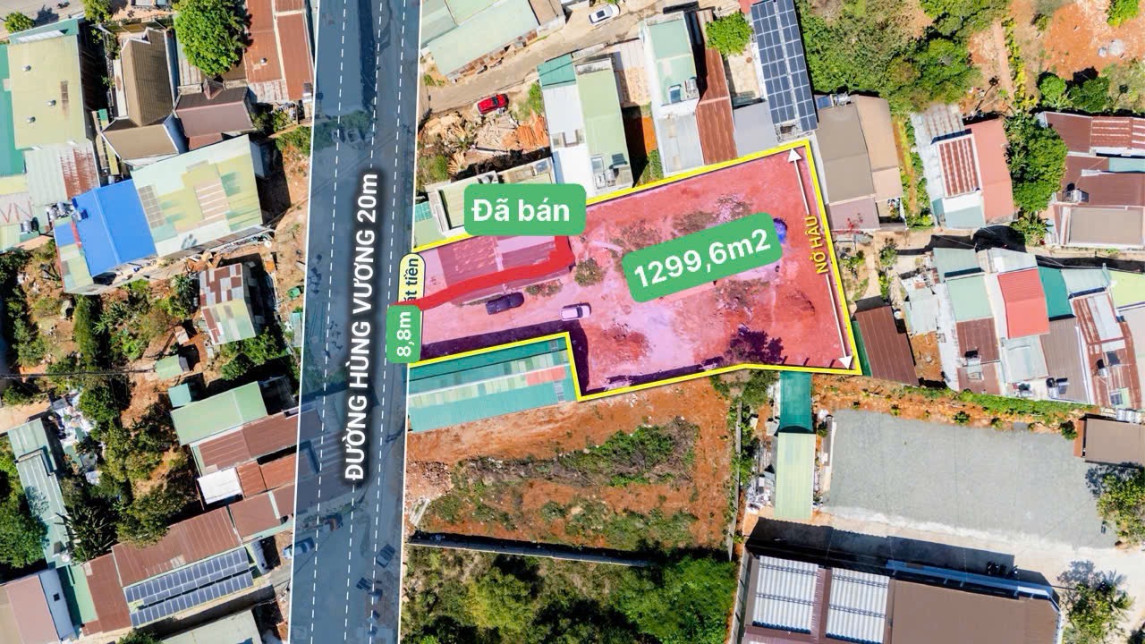 Bán đất nền 1.300 m² mặt tiền Hùng Vương, Buôn Ma Thuột