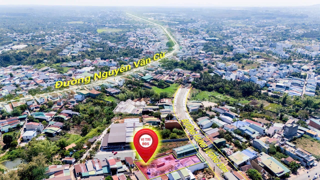 Bán đất nền 1.300 m² mặt tiền Hùng Vương, Buôn Ma Thuột