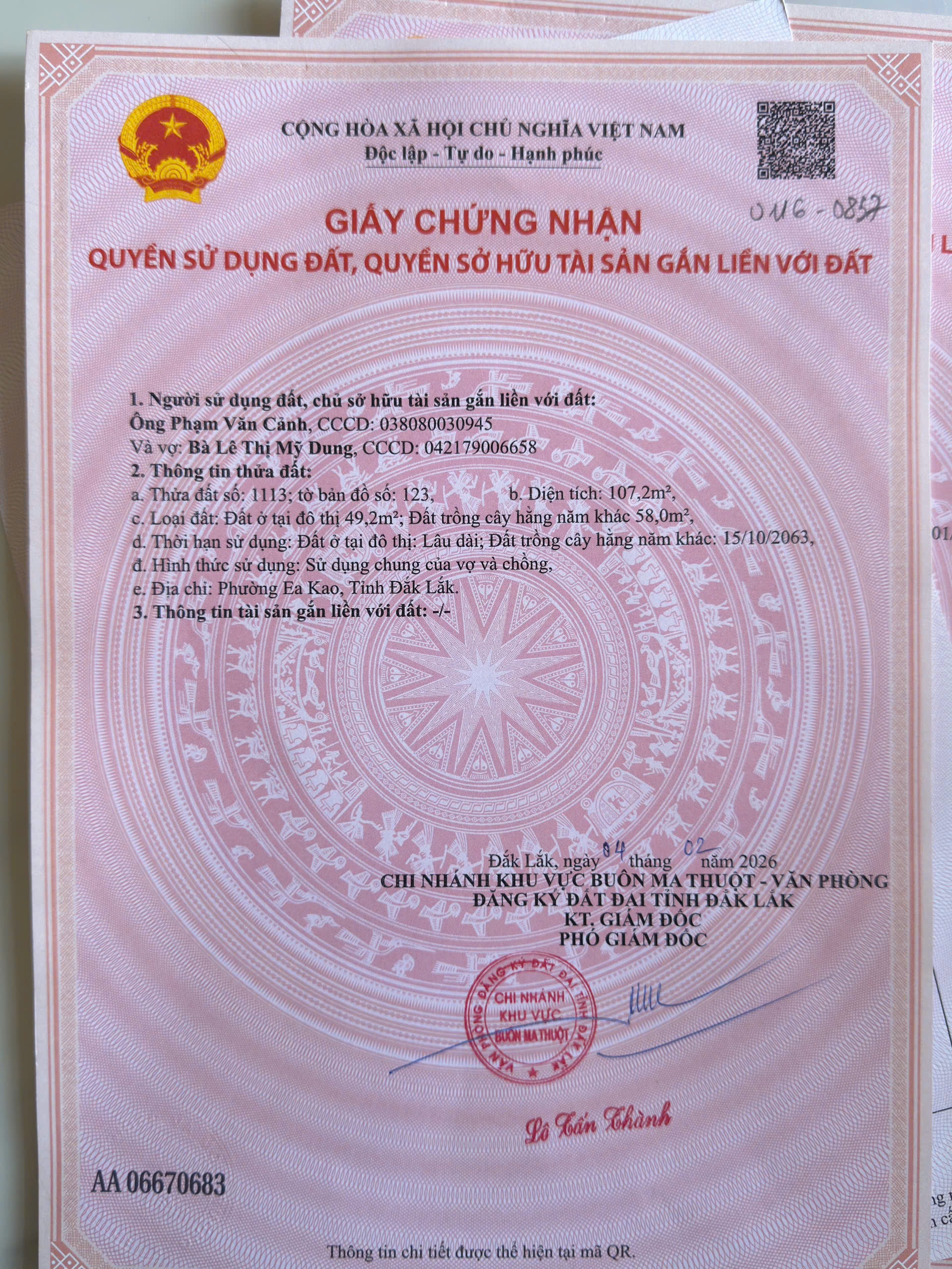 Bán nhà 2 tầng 105m2 hẻm Nguyễn Trường Tộ gần ĐH Tây Nguyên