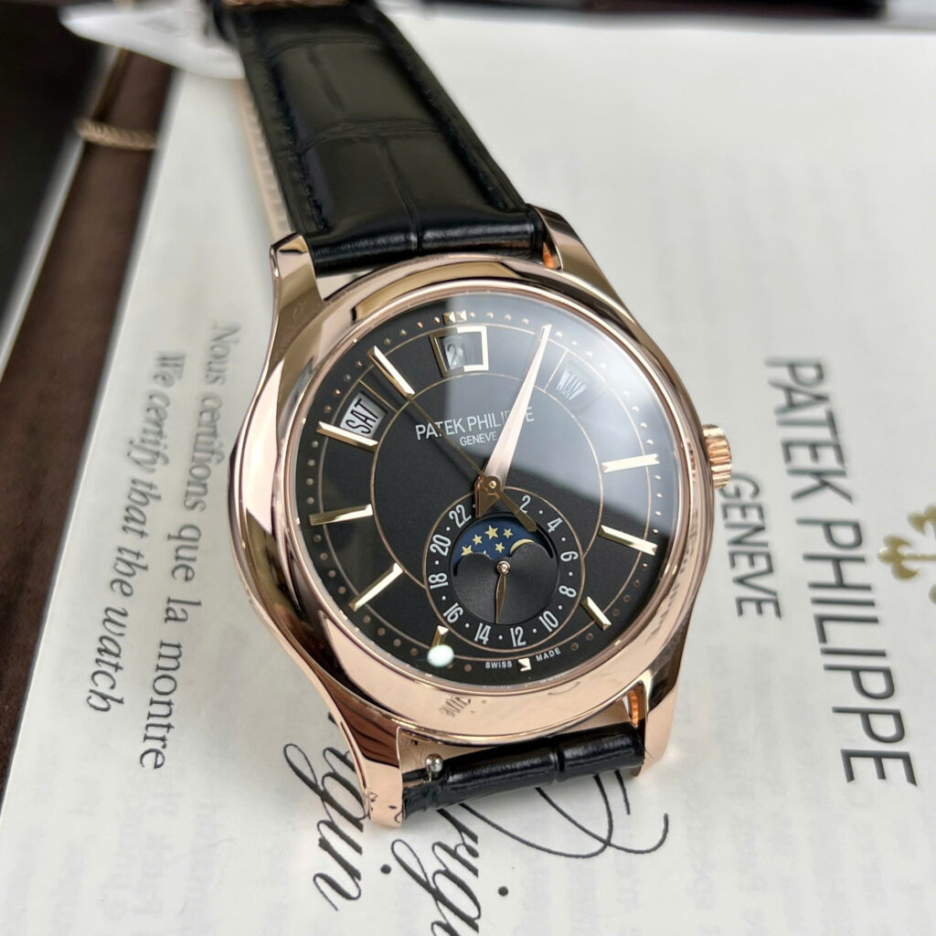 Đồng hồ Patek Philippe 5205R bọc vàng hồng thật Rep 11 40mm