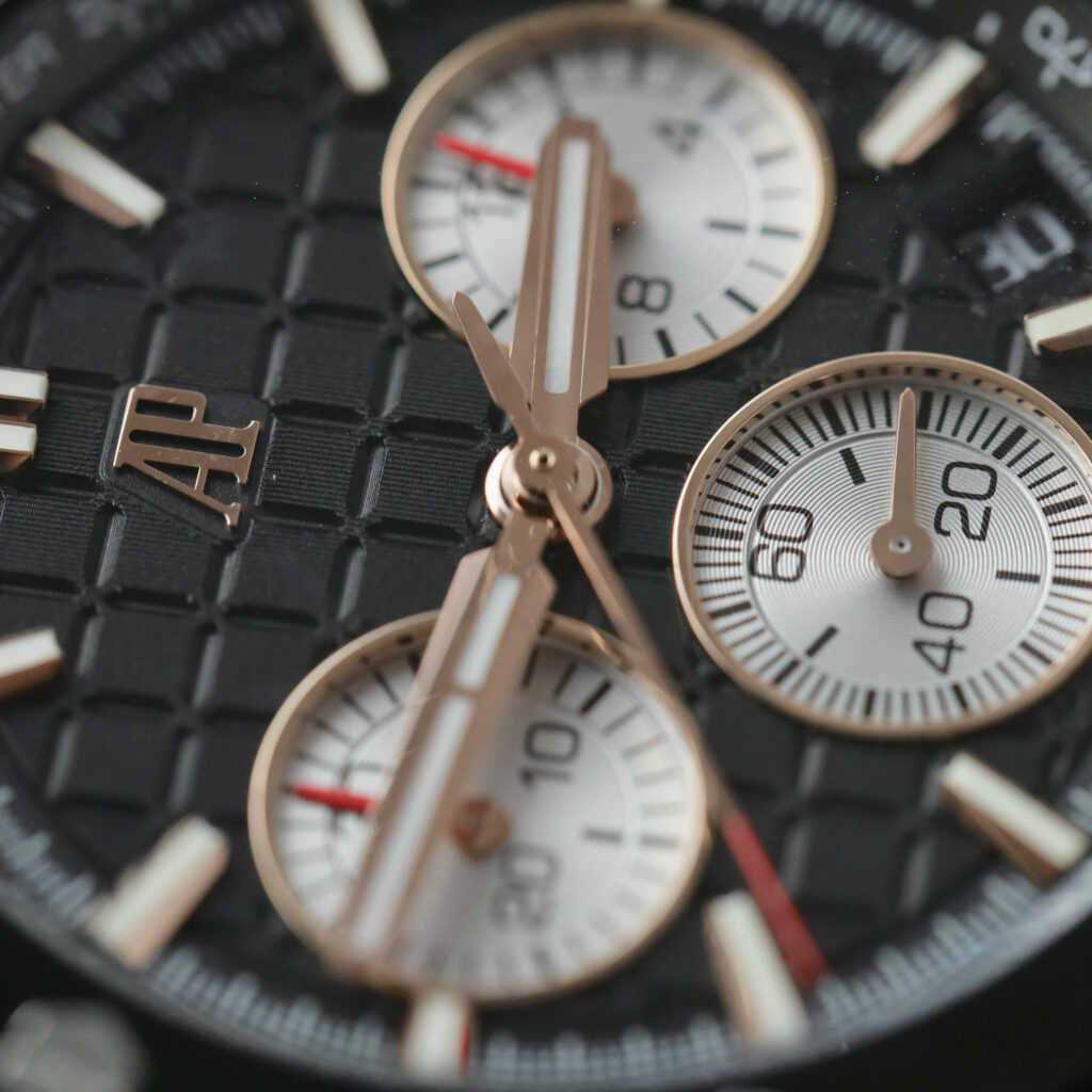 Đồng hồ Audemars Piguet Royal Rep 11 Oak Offshore Chronograph 26420 mặt đen dây cao su APP 43mm (3)