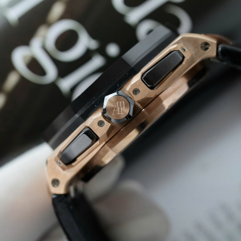 Đồng hồ Audemars Piguet Royal Rep 11 Oak Offshore Chronograph 26420 mặt đen dây cao su APP 43mm (3)