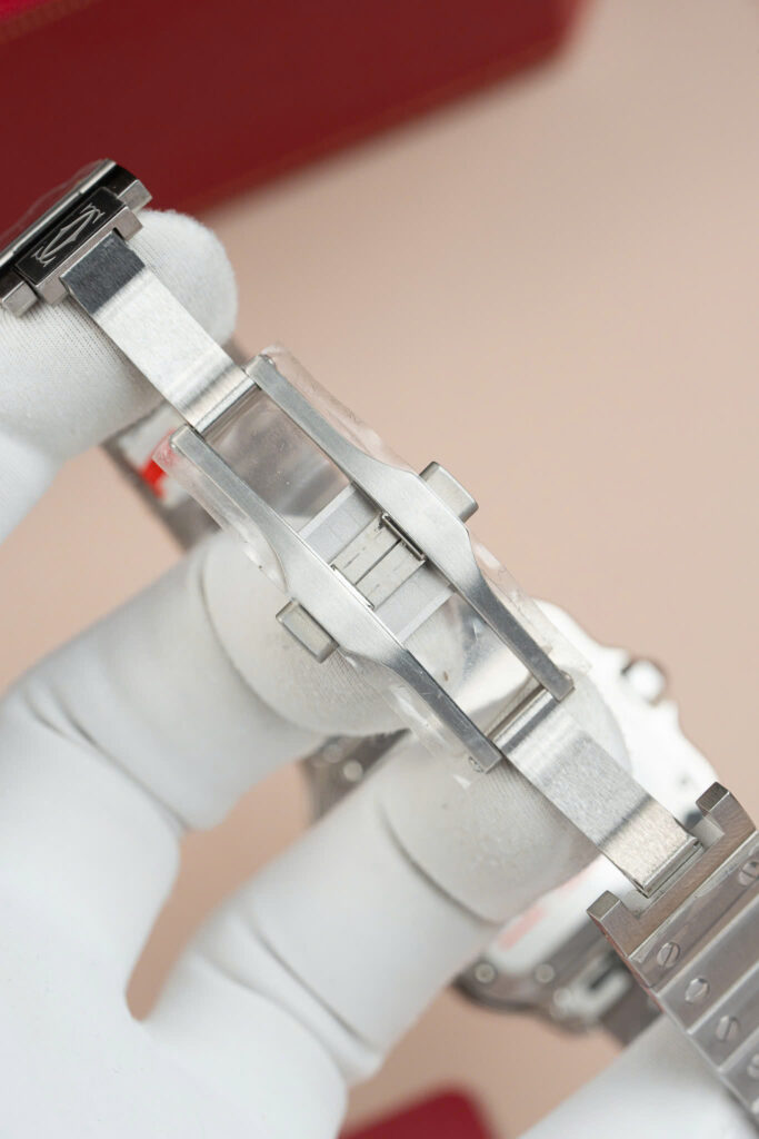 Đồng hồ Cartier Santos Rep 11 nữ mặt xanh blue nhà máy BV 35mm (2)