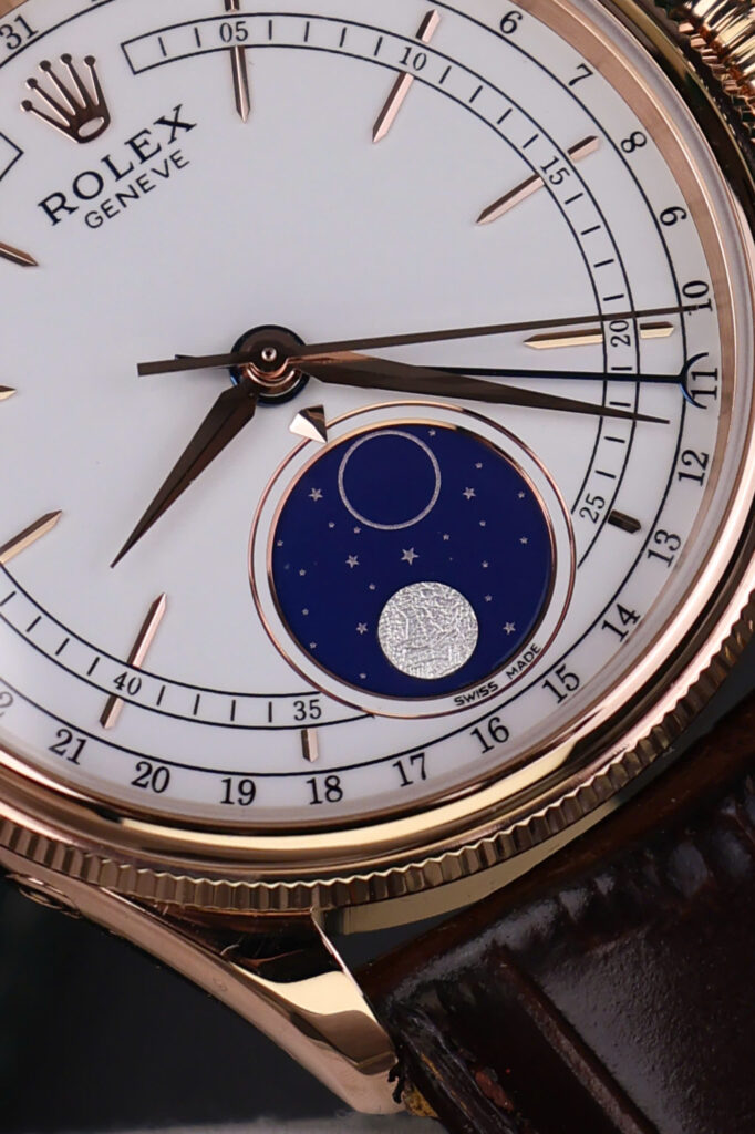 Đồng hồ Rolex Chế Tác Cellini Moonphase 50535 bọc vàng thật 39mm (2)