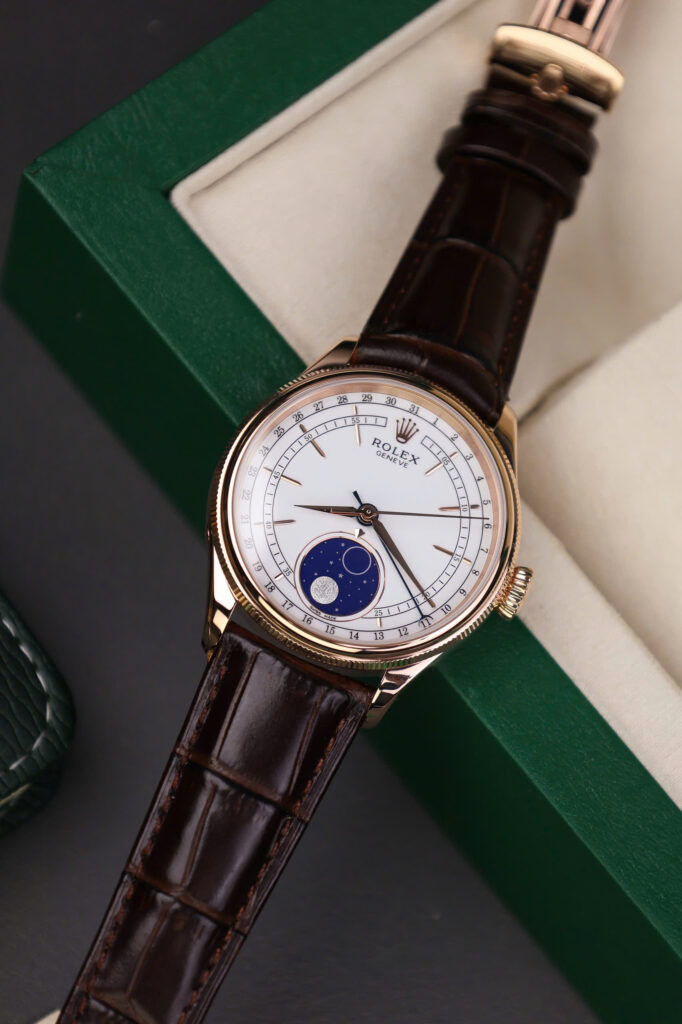 Đồng hồ Rolex Chế Tác Cellini Moonphase 50535 bọc vàng thật 39mm (2)