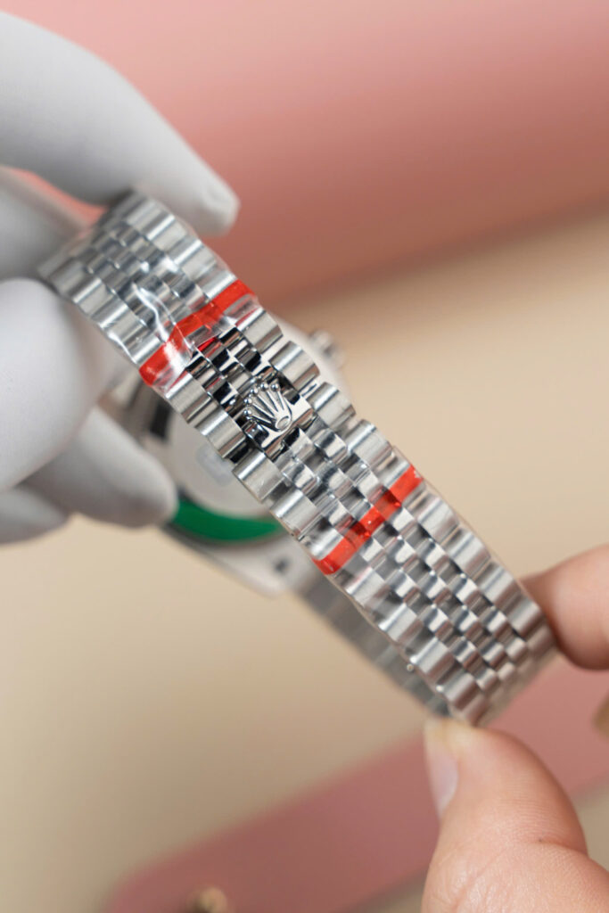 Đồng hồ Rolex DateJust Lady Replica 11 mặt hồng vành đính đá 31mm (2)