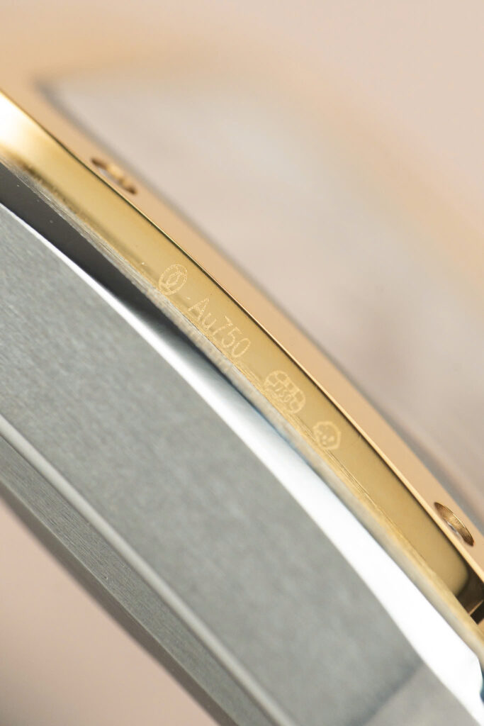 Đồng hồ nữ Cartier Santos WSSA0007 Chế Tác demi vàng mặt trắng BVF 35mm (2)