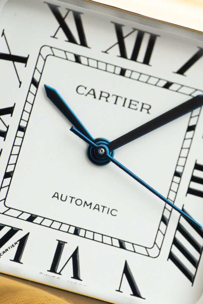 Đồng hồ nữ Cartier Santos WSSA0007 Chế Tác demi vàng mặt trắng BVF 35mm (2)