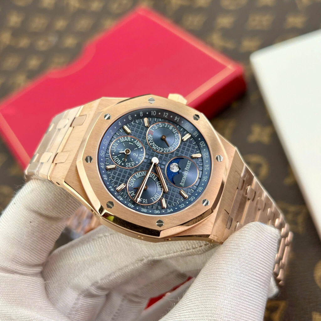 Đồng hồ Audemars Piguet Replica 11 Royal Oak 26574OR mặt xanh blue xưởng APS 41mm (2)