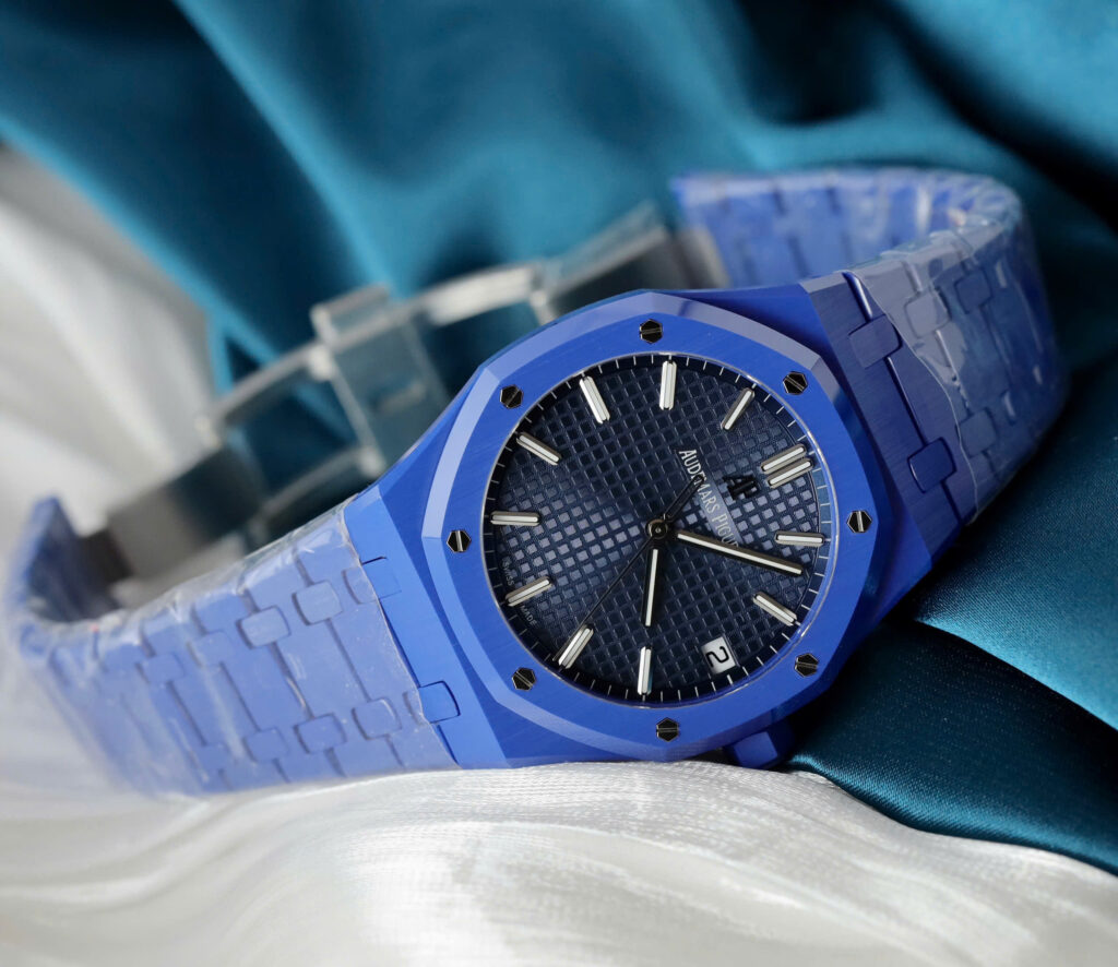 Đồng hồ Audemars Piguet Royal Oak 15500 chế tác vỏ gốm xanh xưởng APS 41mm (2)