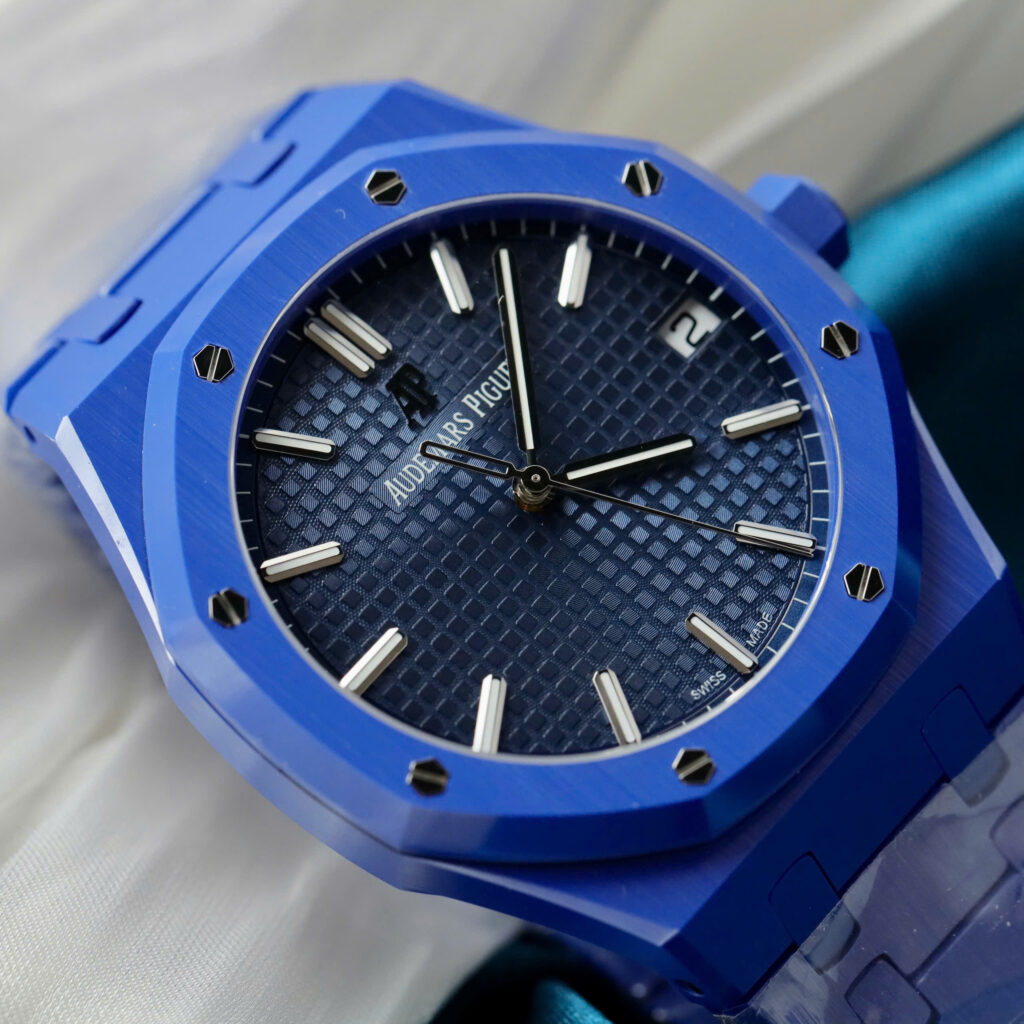 Đồng hồ Audemars Piguet Royal Oak 15500 chế tác vỏ gốm xanh xưởng APS 41mm (2)