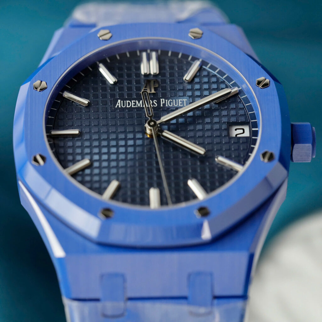 Đồng hồ Audemars Piguet Royal Oak 15500 chế tác vỏ gốm xanh xưởng APS 41mm (2)