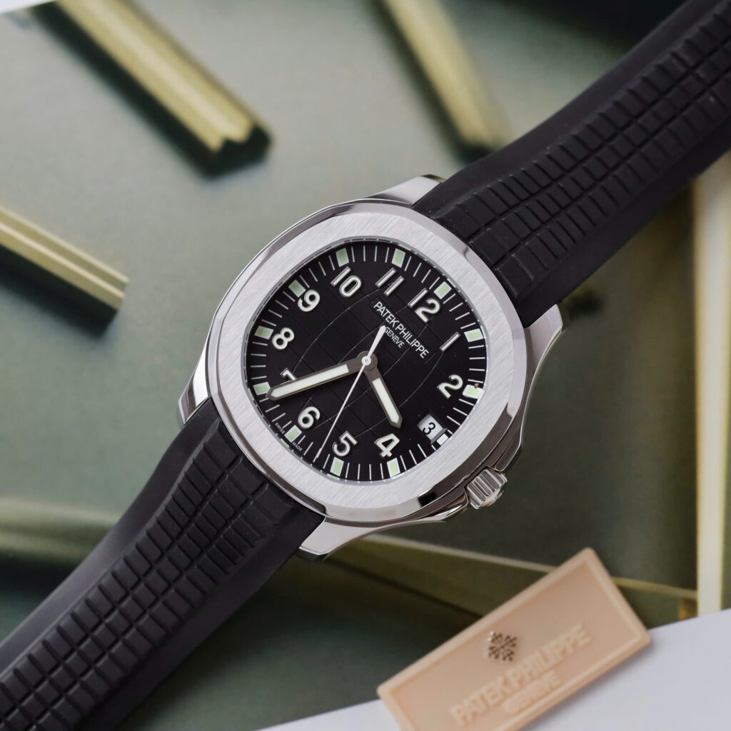Đồng hồ Patek Philippe Aquanaut 5167 Clone 11 mặt đen dây cao su xưởng PPF 40mm (2)