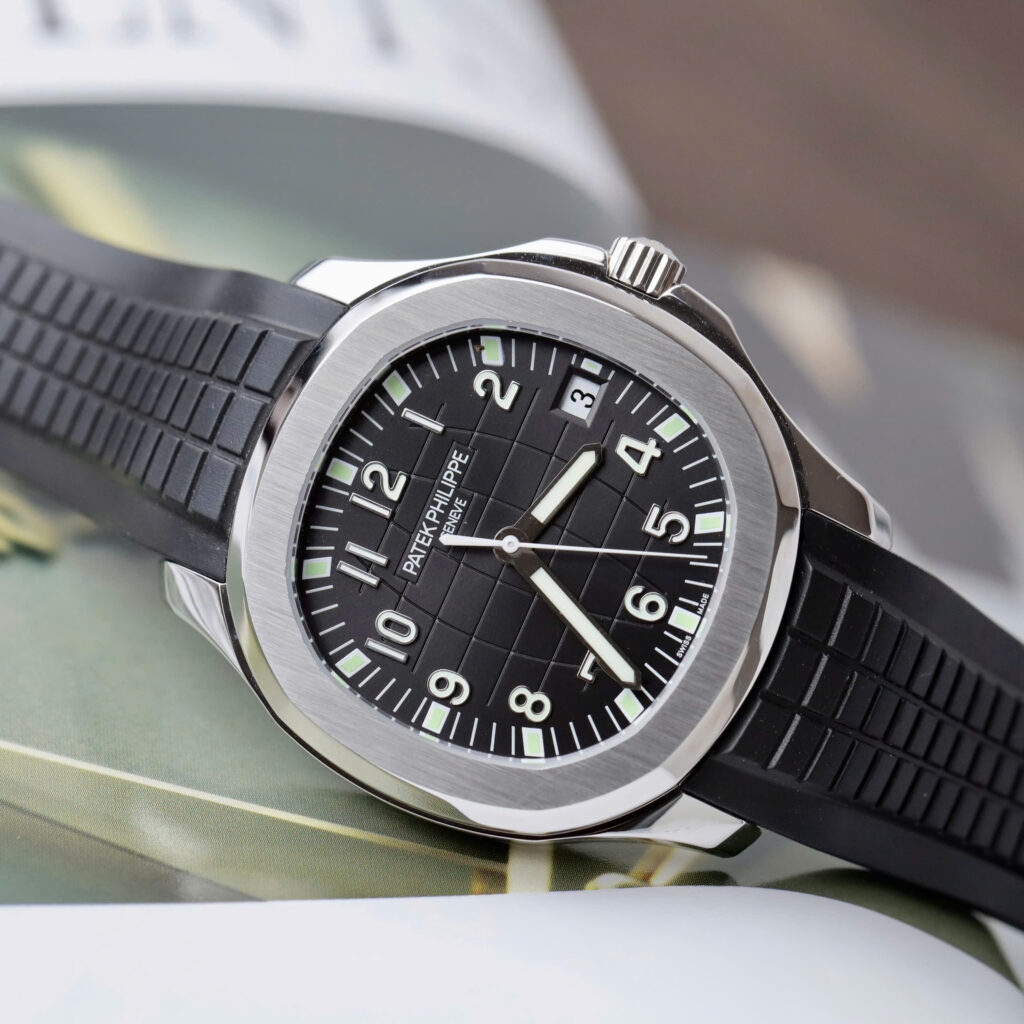 Đồng hồ Patek Philippe Aquanaut 5167 Clone 11 mặt đen dây cao su xưởng PPF 40mm (2)