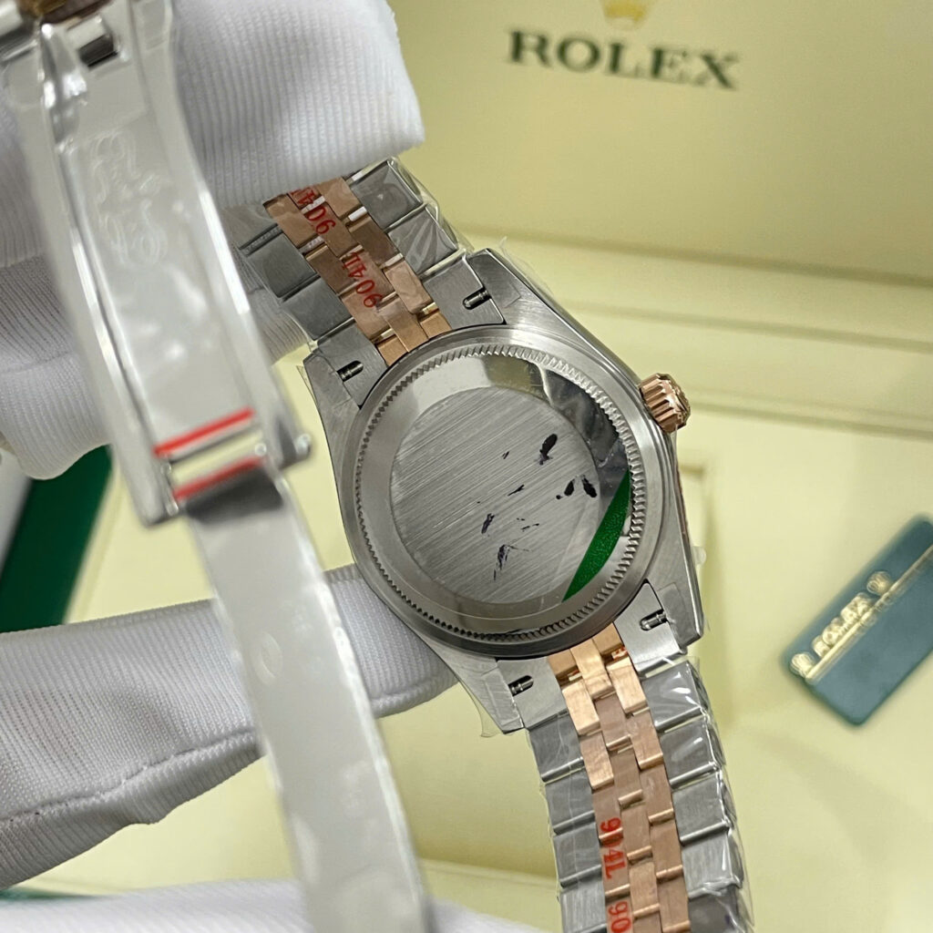 Đồng hồ Rolex DateJust mặt chocolate Chế Tác bọc vàng hồng nhà máy GM 31mm (2)
