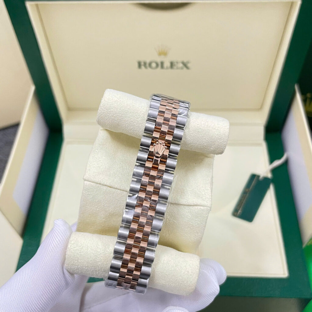 Đồng hồ Rolex DateJust mặt số hồng Chế Tác bọc vàng thật xưởng GM 31mm (2)