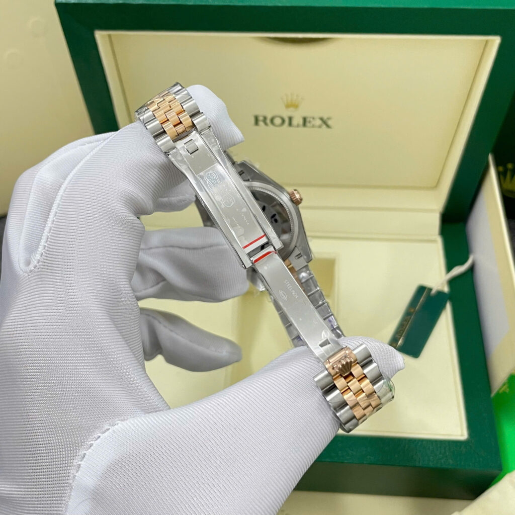 Đồng hồ Rolex DateJust mặt số hồng Chế Tác bọc vàng thật xưởng GM 31mm (2)