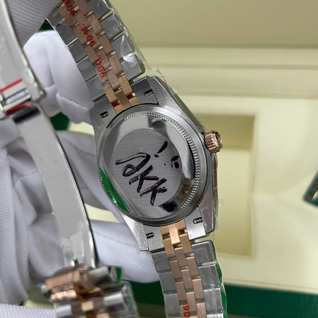 Đồng hồ Rolex DateJust mặt số hồng Chế Tác bọc vàng thật xưởng GM 31mm (2)