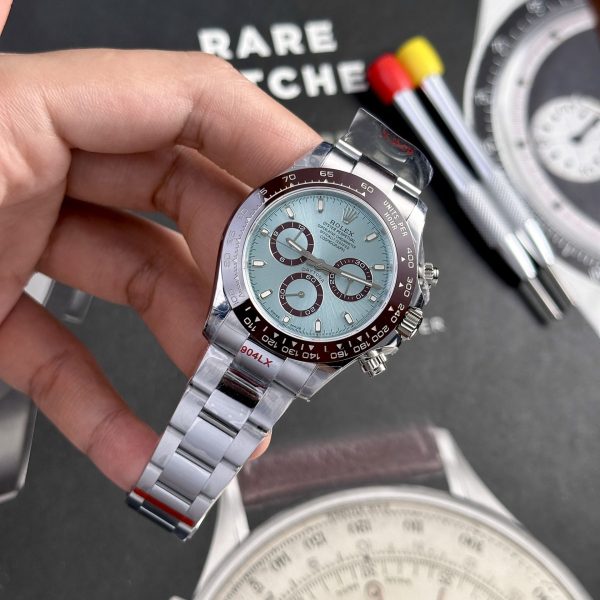 Đồng hồ Rolex Daytona mặt xanh băng chế tác tinh chỉnh trọng lương QF 40mm (2)