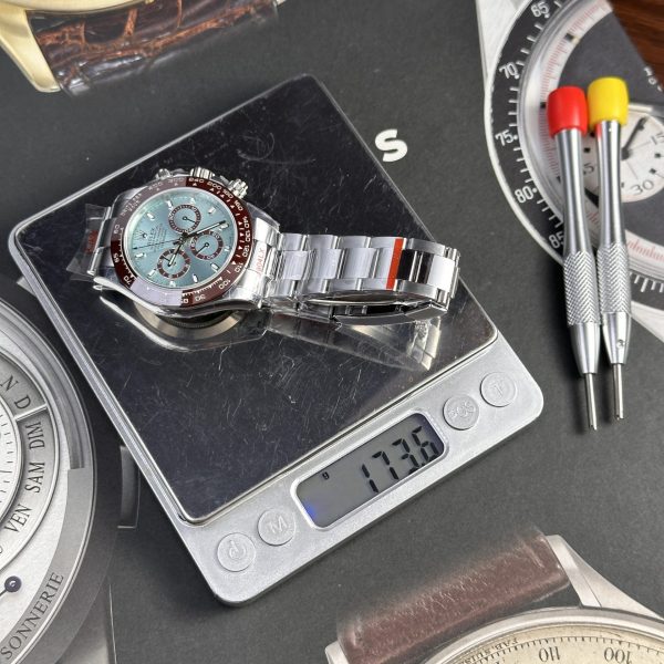 Đồng hồ Rolex Daytona mặt xanh băng chế tác tinh chỉnh trọng lương QF 40mm (2)