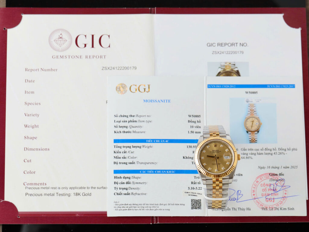 Đồng Hồ Rolex DateJust Nam Mặt Vàng Champagne Chế Tác Bọc Vàng Xưởng GM 41mm (2)