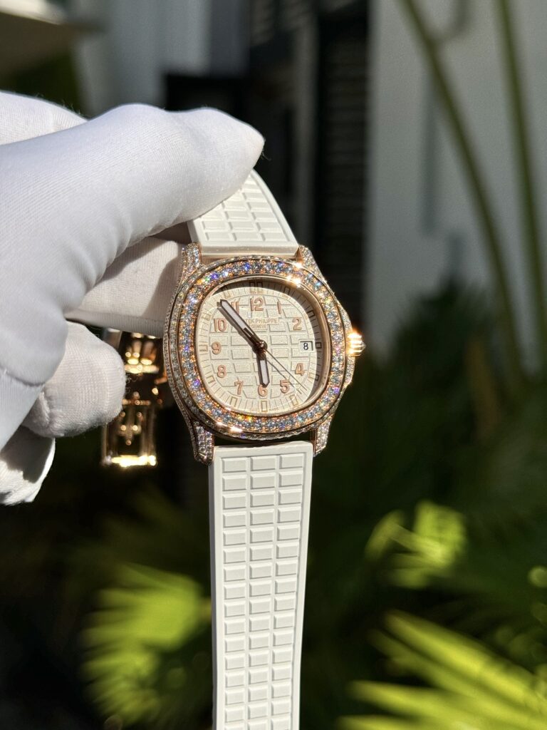 Đồng hồ Patek Philippe 5067 chế tác bọc vàng thật + đính kim cương tổng hợp 35 (2)