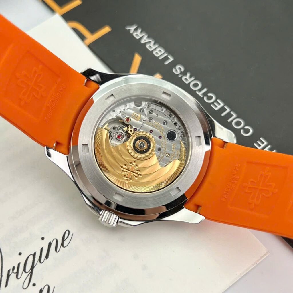 Đồng hồ Patek Philippe Aquanaut 5167 Fake 11 dây cao su màu cam 40mm (2)