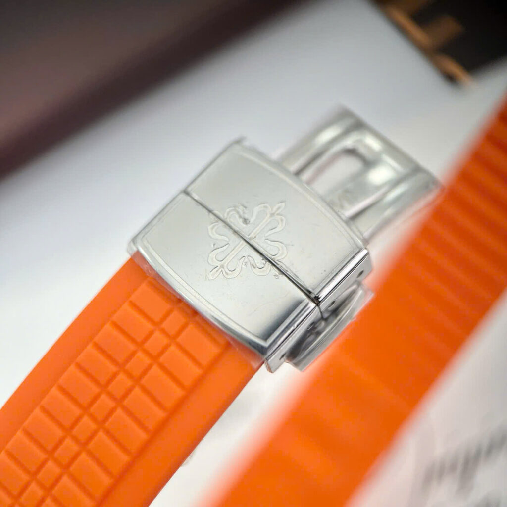 Đồng hồ Patek Philippe Aquanaut 5167 Fake 11 dây cao su màu cam 40mm (2)