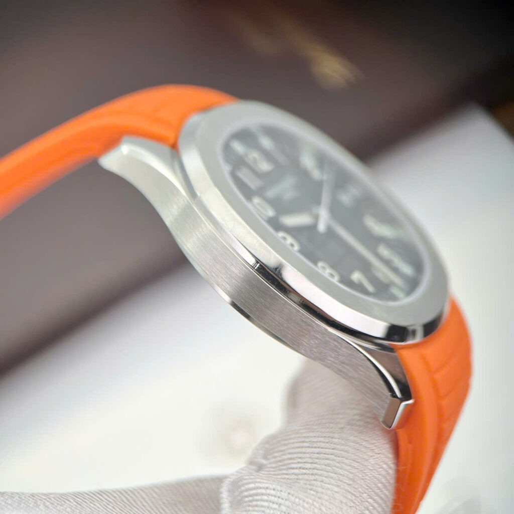 Đồng hồ Patek Philippe Aquanaut 5167 Fake 11 dây cao su màu cam 40mm (2)