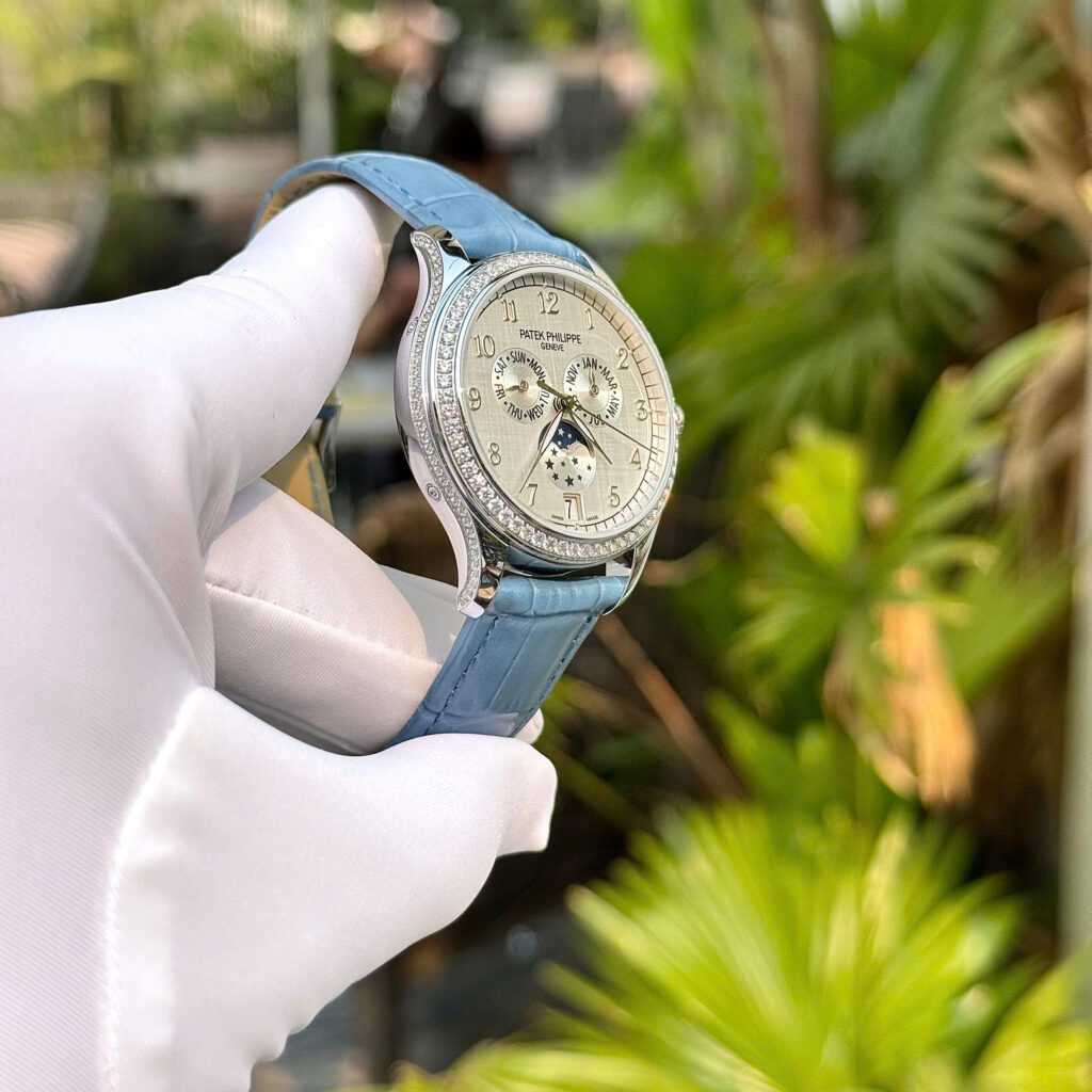 Đồng hồ Patek Philippe Replica 11 Complications 4947G mặt trắng dây da 38mm (2)