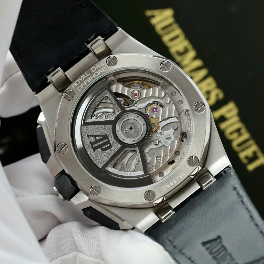 Đồng hồ Audemars Piguet Replica 11 Royal Oak Offshore Steel 26420RO màu đen dây da 43mm (2)