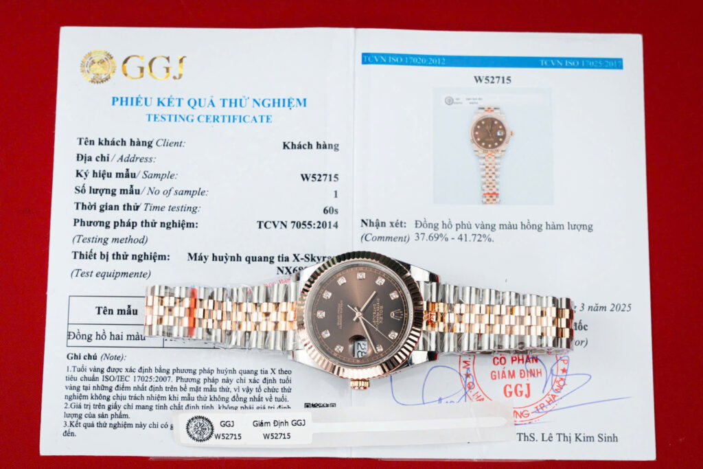 Đồng hồ Rolex DateJust mặt chocolate Rep 11 bọc vàng thật 18K xưởng GM 41mm (2)
