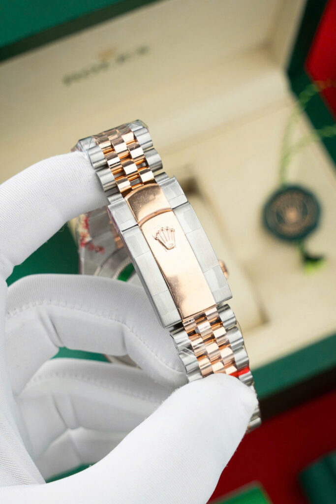 Đồng hồ Rolex DateJust mặt chocolate Rep 11 bọc vàng thật 18K xưởng GM 41mm (2)