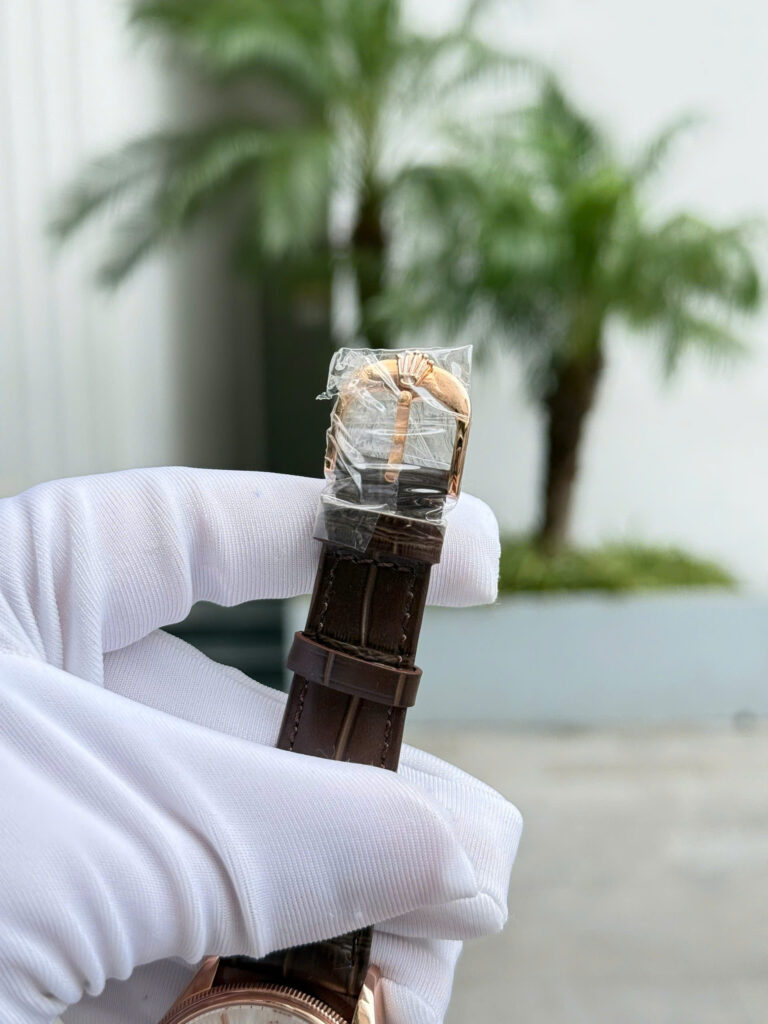 Đồng Hồ Rolex Cellini 50515 Mặt Trắng Chế Tác Bọc Vàng Thật 39mm (2)