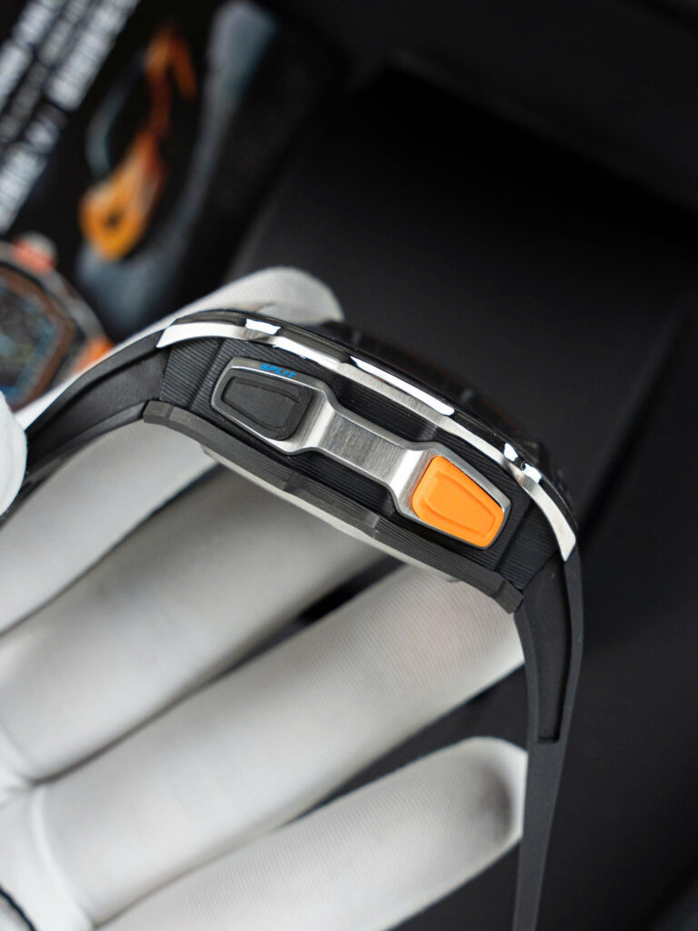 Đồng hồ Richard Mille RM65-01 Replica 11 vỏ carbon dây cao su đen 44.5×49 (2)