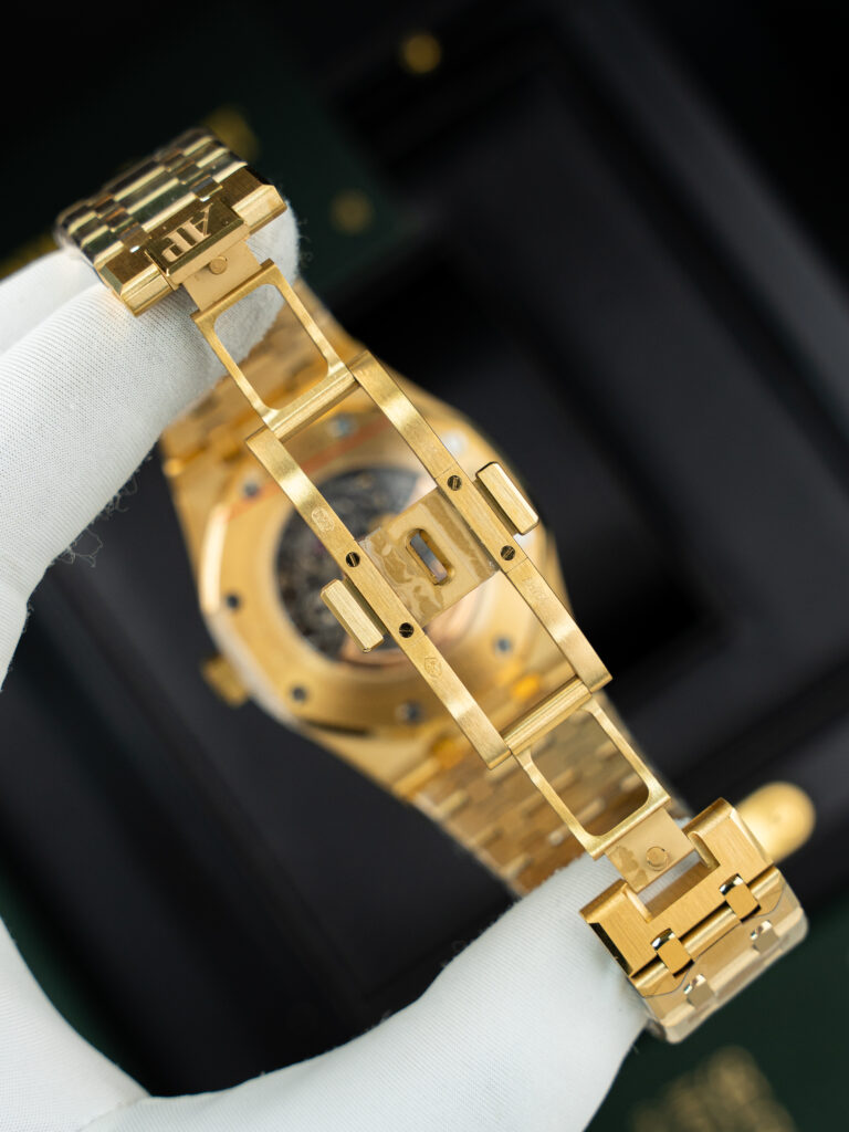 Đồng hồ Audemars Piguet Replica 11 Royal Oak Openworked 15407 mạ vàng mặt lộ cơ 41mm (2)