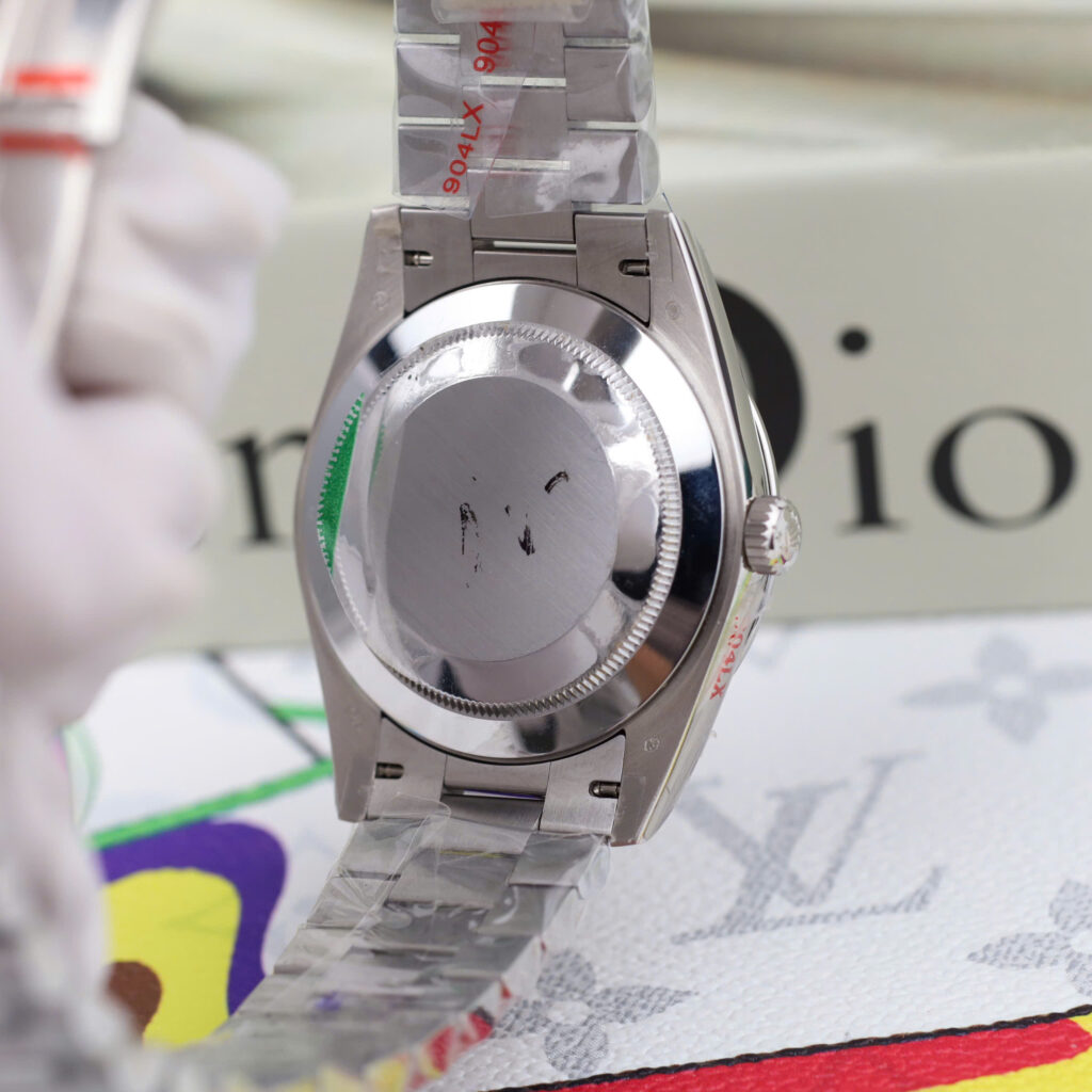 Đồng Hồ Rolex Day-Date Rep 11 mặt số đính full kim cương moissanite nhà máy GM 40mm (2)