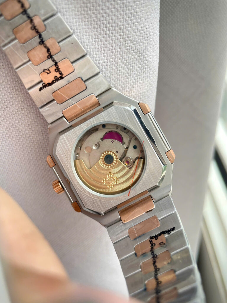 Đồng hồ Patek philippe 5821nam demi mặt xanh máy cơ nhật giá rẻ 45mm