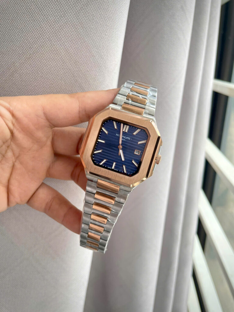 Đồng hồ Patek philippe 5821nam demi mặt xanh máy cơ nhật giá rẻ 45mm