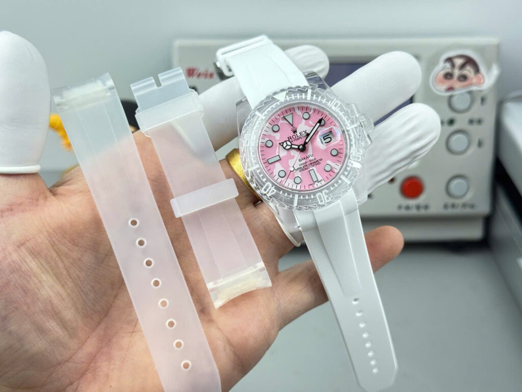 Đồng hồ Rolex Submariner Phantomlab Replica 11 mặt hồng dây cao su 40mm