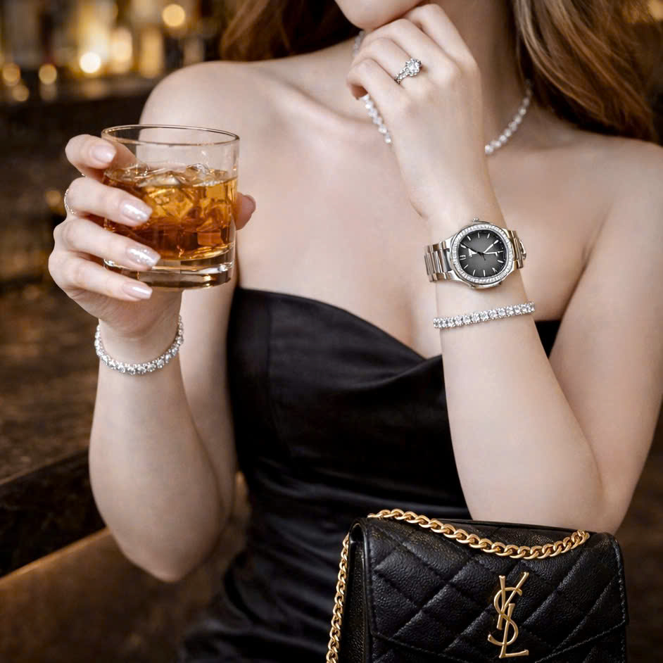 Đồng Hồ Patek Philippe Nautilus 7118 Nữ Mặt Xám Đính Đá Fake Cao Cấp 35mm