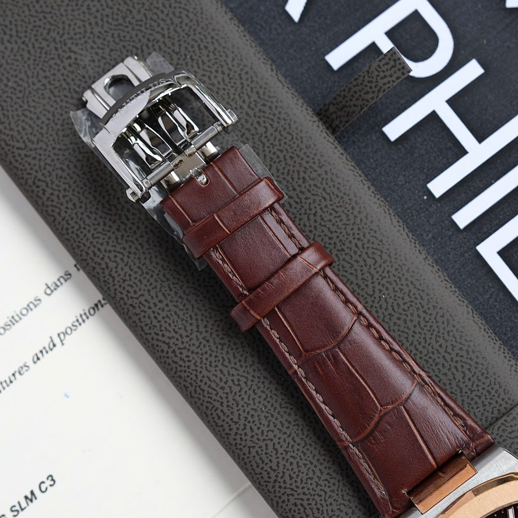 Đồng hồ Patek Philippe Nautilus 5726 Fake giá rẻ nam mặt nâu dây da 40mm (4)
