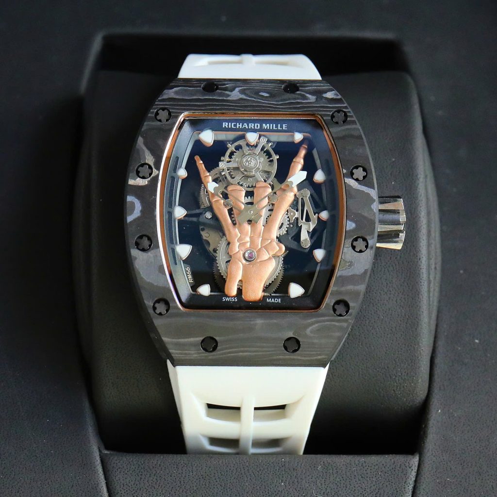 Đồng hồ Richard Mille RM66 Fake 11 vỏ carbon máy cơ tự động 42.7x49 (2)