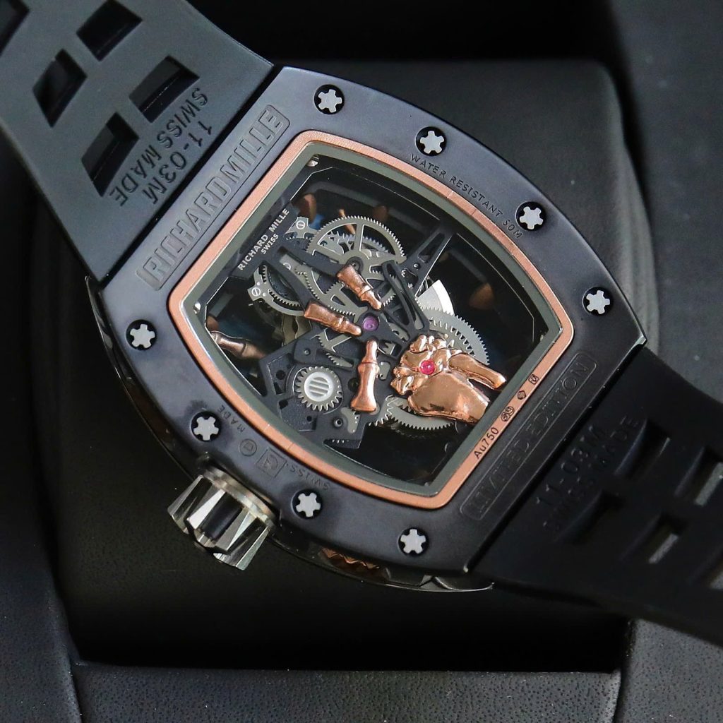 Đồng hồ Richard Mille RM66 Fake 11 vỏ gốm đen máy cơ tự động 42.7×49 (2)