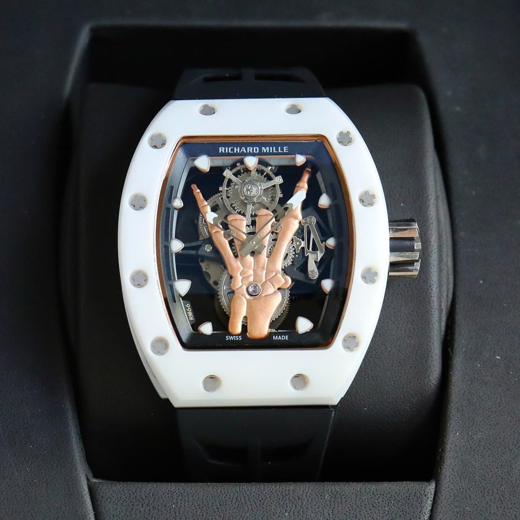 Đồng hồ Richard Mille RM66 Fake 11 vỏ gốm trắng máy cơ tự động 42.7×49 (2)