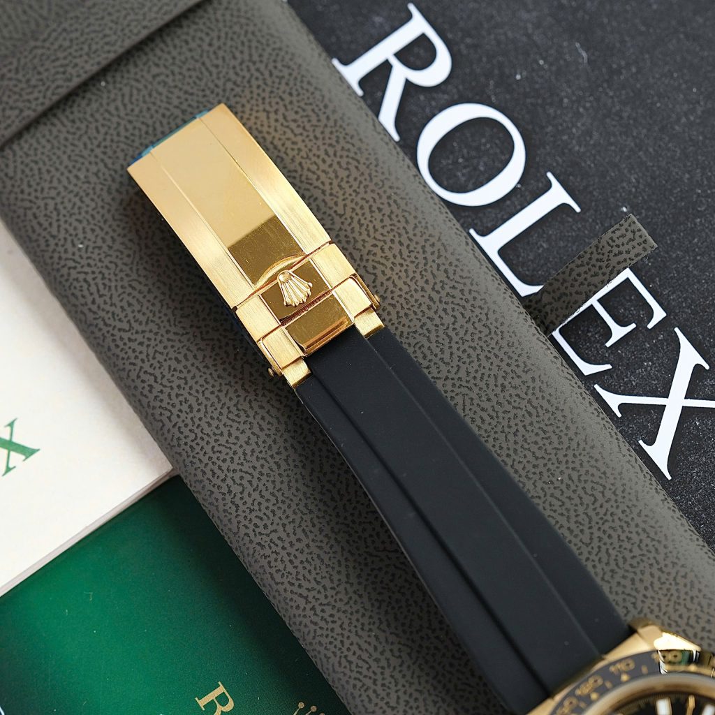 Đồng hồ Rolex Daytona Fake 11 nam mặt xanh lá cây vỏ mạ vàng 40mm (6)