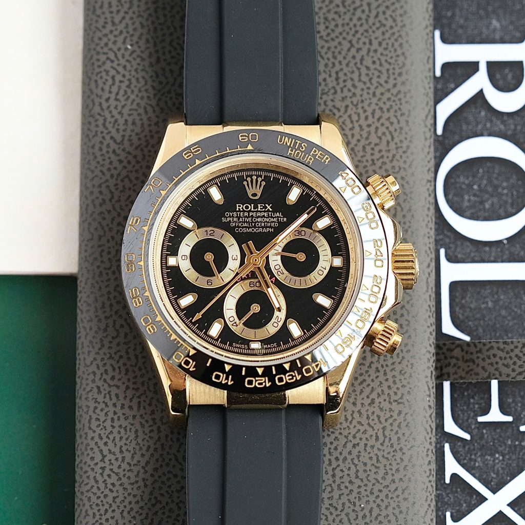 Đồng hồ Rolex Daytona nam mặt đen máy cơ Nhật Fake cao cấp 40mm (1)