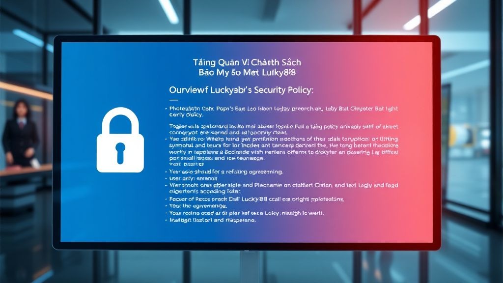 Chính Sách Bảo Mật Lucky88 - Đảm Bảo An Toàn Thông Tin Khách Hàng Trong Thế Giới Sòng Bài Trực Tuyến